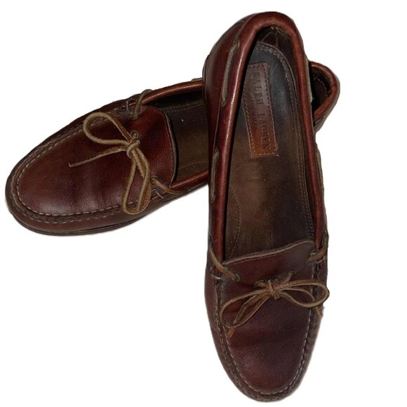 Ralph Lauren Men's Brown Leather Loafers Size 9.5D Dress Shoes Leather Sole - Picture 2 of 6